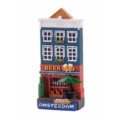 Typisch Hollands Magneet polystone huisje Beer shop Amsterdam