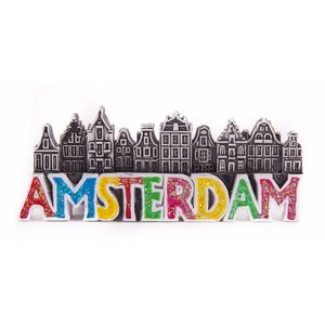 Typisch Hollands Magnetbuchstaben und Amsterdamer Häuser