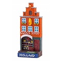 Typisch Hollands Magneet gevelhuisje Clog shop Holland