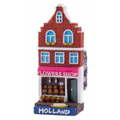 Matix Magneet polystone huisje Flower shop Holland