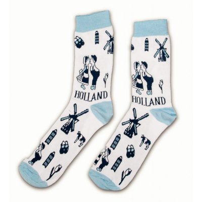 TTD Gifts Sokken Delfts blauw maat 40-46