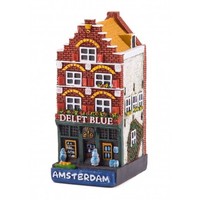 Typisch Hollands Gevelhuisje Delftblue Geschäft Amsterdam