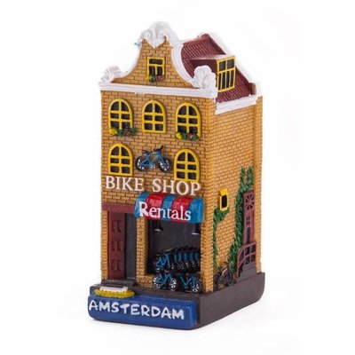 Typisch Hollands Polystone huisje Bike shop Amsterdam