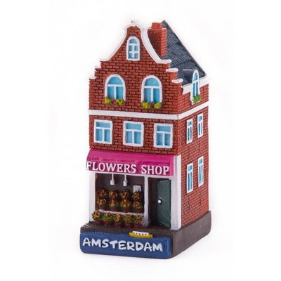 Typisch Hollands Polystone-Haus Blumenladen Amsterdam