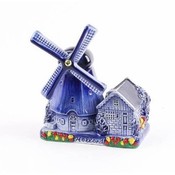 Heinen Delfts blauw Delft blue polder windmill 10 cm