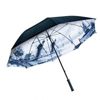 Typisch Hollands Paraplu - Delfts blauwe beschildering