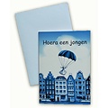 Typisch Hollands Double greeting card - Hooray a Boy!