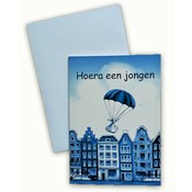 Typisch Hollands Double greeting card - Hooray boy!