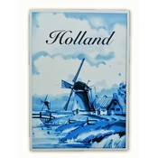 Heinen Delftware Single card - Delftware - Classic with Mill