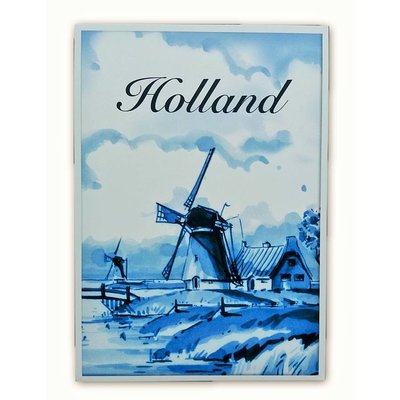 Heinen Delftware Single card - Delftware - Classic with Mill