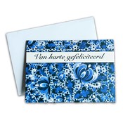 Typisch Hollands Double greeting card - Delfts - van Harte Congratulations