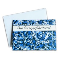 Typisch Hollands Double greeting card - Delfts - van Harte Congratulations