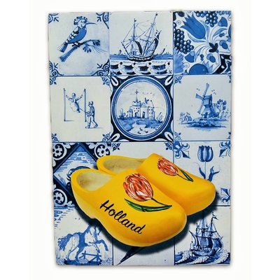 Heinen Delfts blauw Single card - Delft blue - Classic with clogs