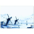 Heinen Delftware Placemat - Delft Blue Windmills