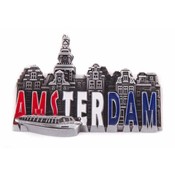 Typisch Hollands Magnet metal Amsterdam - Tin