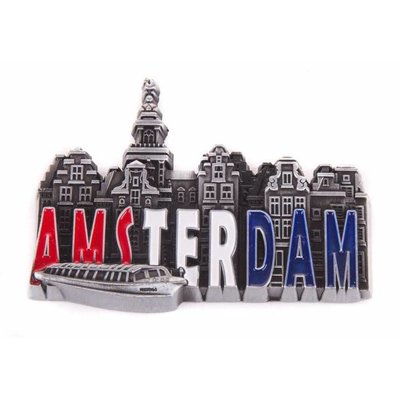 Typisch Hollands Magneet metaal Amsterdam - Tin