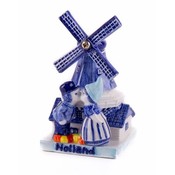 Heinen Delftware Delft blue - Windmill with kisses 7 cm Holland