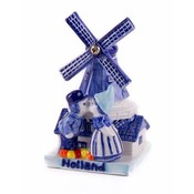 Heinen Delftware Delfter Blau - Windmühle mit Küssen 7 cm Holland