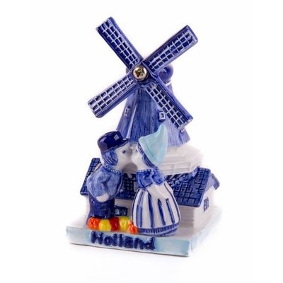 Matix Delfter Blau - Windmühle mit Küssen 7 cm Holland