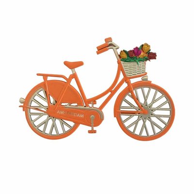 Typisch Hollands Magnet bicycle orange Holland