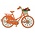 Typisch Hollands Magnet metal bike orange Holland