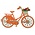 Typisch Hollands Magnet Metall Fahrrad Orange Holland