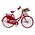 Matix Magnet metal bicycle red Holland