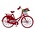 Typisch Hollands Magnet metal bicycle red Holland