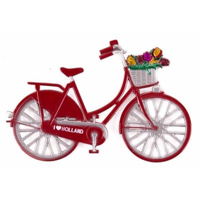 Typisch Hollands Magnet metal bicycle red Holland