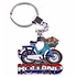 Typisch Hollands sleutelhanger fiets blauw/wit met tulpenmand Holland