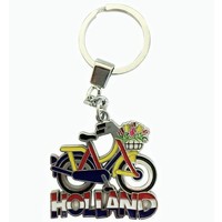 Matix Key ring bike yellow / blue with tulip basket Holland