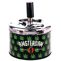 TTD Gifts Drücken und drehen Sie Aschenbecher Amsterdam Cannabis - Green
