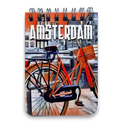 Typisch Hollands Notizbuch A7 Amsterdam Fahrrad