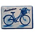 Heinen Delfts blauw Magnet rectangle - Amsterdam - Bicycle