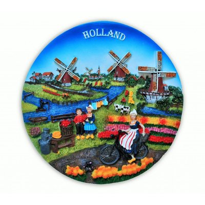 Typisch Hollands Holland - Wandteller - Vollfarbig