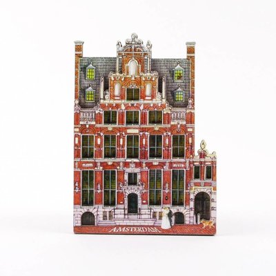 Typisch Hollands  Magnet MDF Haus mit den Köpfen Amsterdam