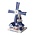 Heinen Delftware Mill with kissing Couple - Delft blue 9CM