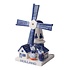 Heinen Delfts blauw Mill with kissing couple - Delft blue - 15 CM