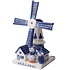 Heinen Delfts blauw Mill with kissing couple - Delft blue - 15 CM