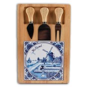 Typisch Hollands Cheese board 3 knives - Delft