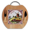 Typisch Hollands Cheese board - Apple shape - Knife