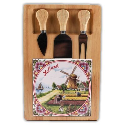 Matix  Cheese board with knives 20x30 cm Holland