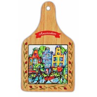 Typisch Hollands Cheese board Colorfull Amsterdam - Bicycle