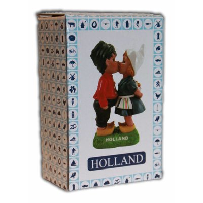 Typisch Hollands Kuss-Paar - Farbe 9 cm