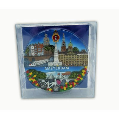 TTD Gifts Amsterdam - Wandbord - Full Color 13 cm