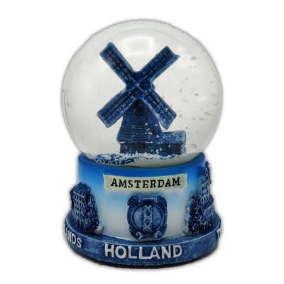 Typisch Hollands Snow globe with mill - Delft medium size
