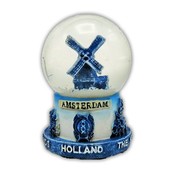 TTD Gifts Snow globe Delft blue Windmill Small