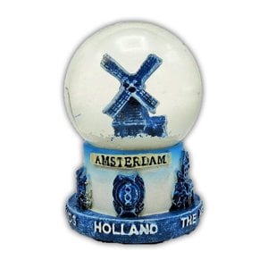 TTD Gifts Sneeuwbol Delfts blauw- Molen Klein