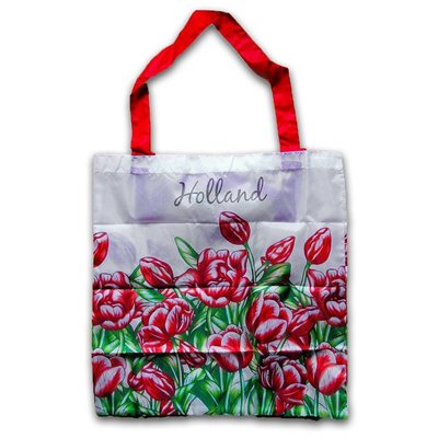 Typisch Hollands Bag - Foldable - Tulips - Red