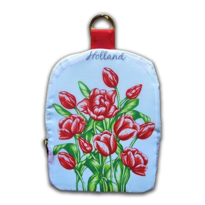 Typisch Hollands Bag - Foldable - Tulips - Red